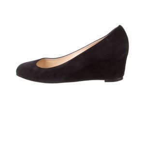 Christian Louboutin Black Suede Wedges Authentic